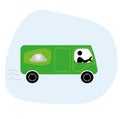 Courier truck. Modern flat design. The icon for applications and web sites Royalty Free Stock Photo